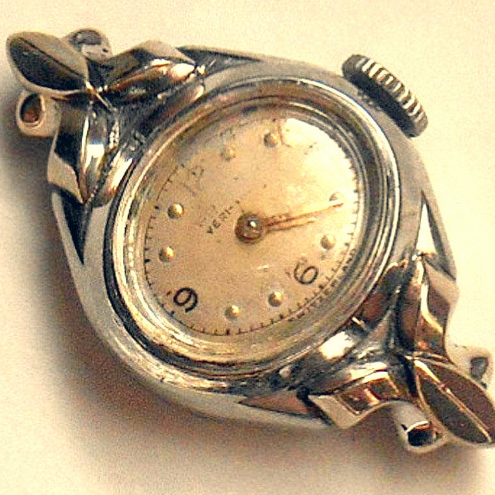 GRUEN Art Deco 15 Jewel Wrist Watch Gold Bezel vtg